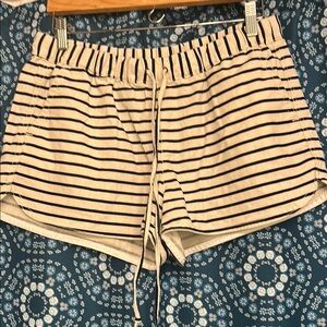 J. Crew Black and White Athletic Shorts with Stripes